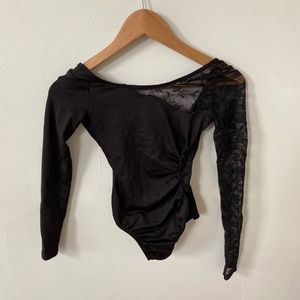 Long sleeve mesh leotard